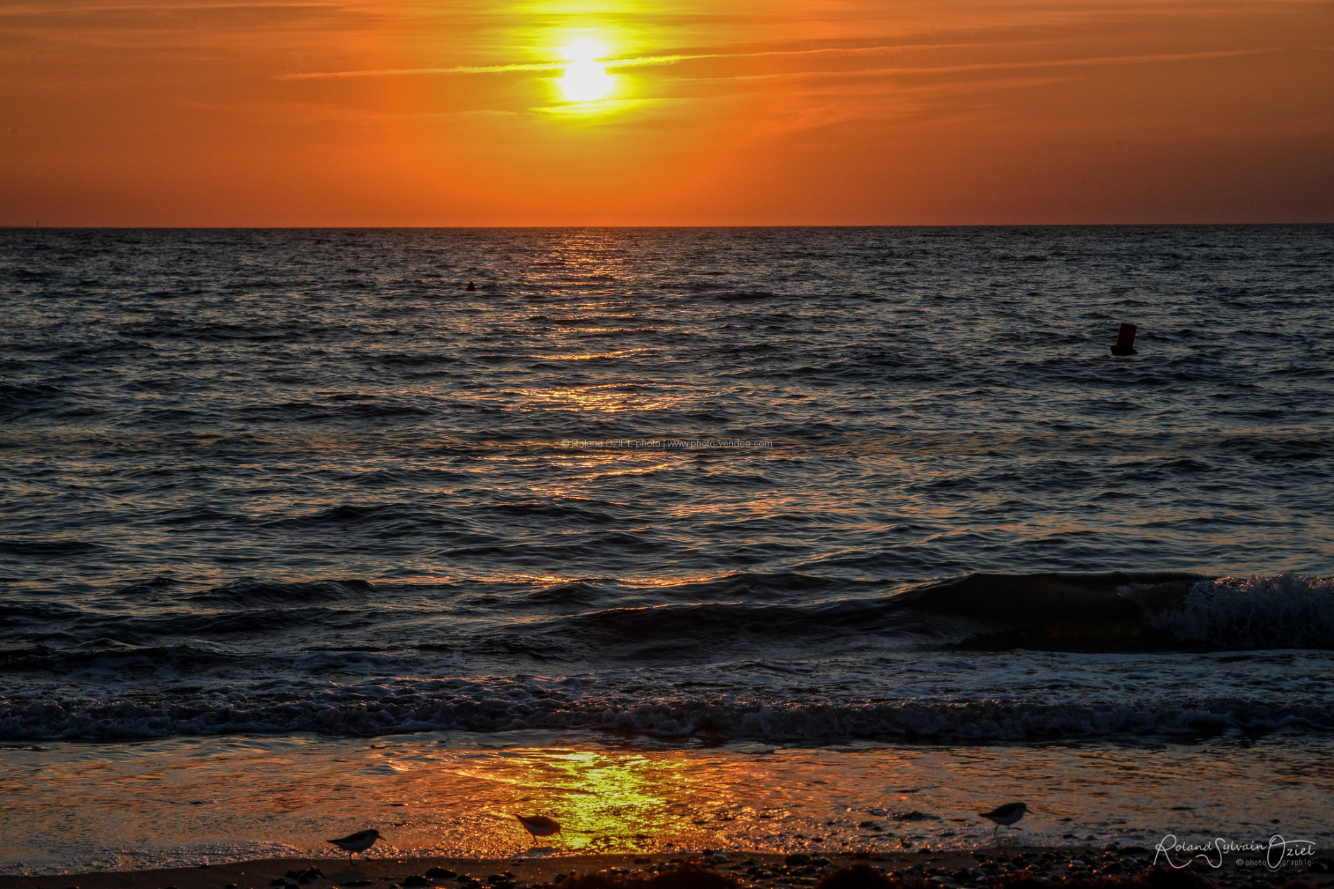Quand le soleil se couche à sion sur L'Océan